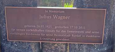 Gedenktafel am "Julius-Wagner-Platz" in Runkel